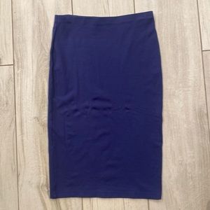 Knit Blue Pencil Skirt